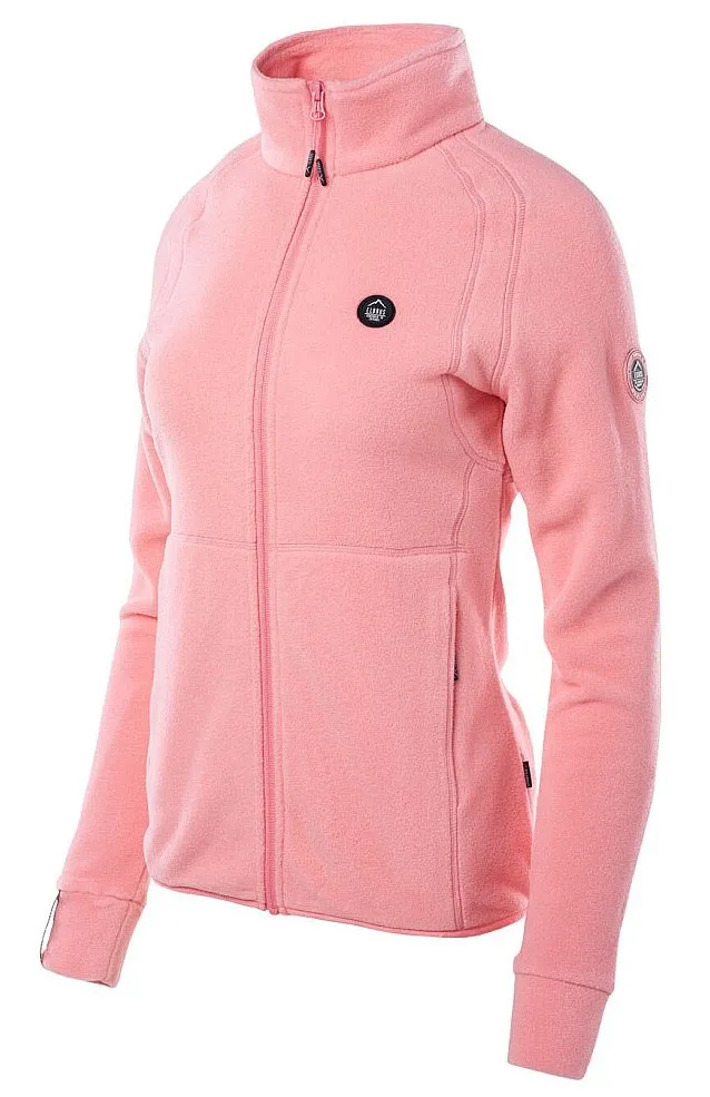 sweatshirt Elbrus Riva Polartec Zip - Flamingo Pink - women´s