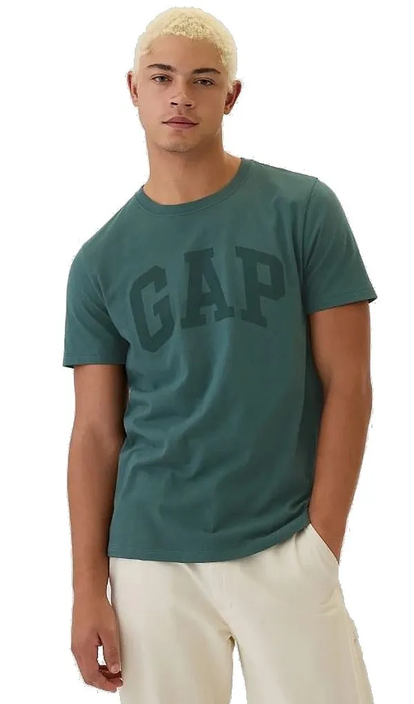 T-Shirt GAP V-Everyday Soft Basic Logo - Moores Green - men´s