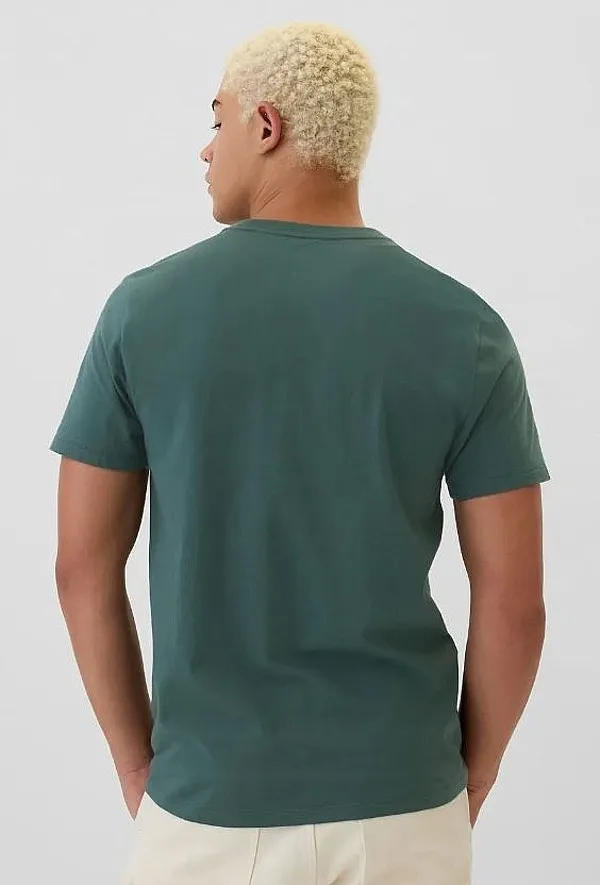 T-Shirt GAP V-Everyday Soft Basic Logo - Moores Green - men´s