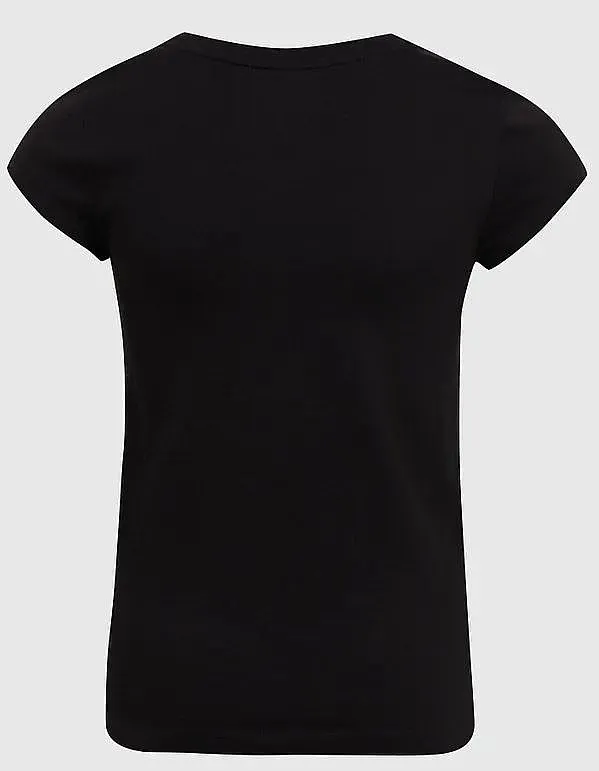 T-Shirt GAP V-HS Value Logo - Black 19 - girl´s