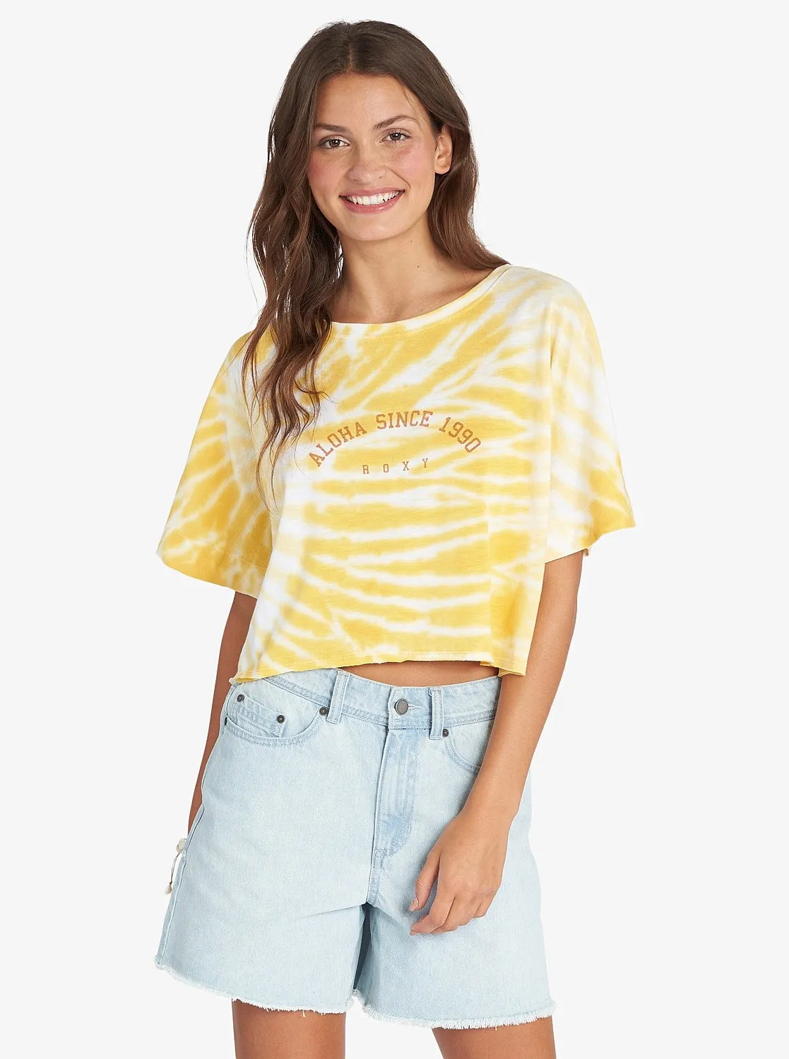 T-Shirt Roxy Aloha Day DSTF - YHV0/Ochre - women´s