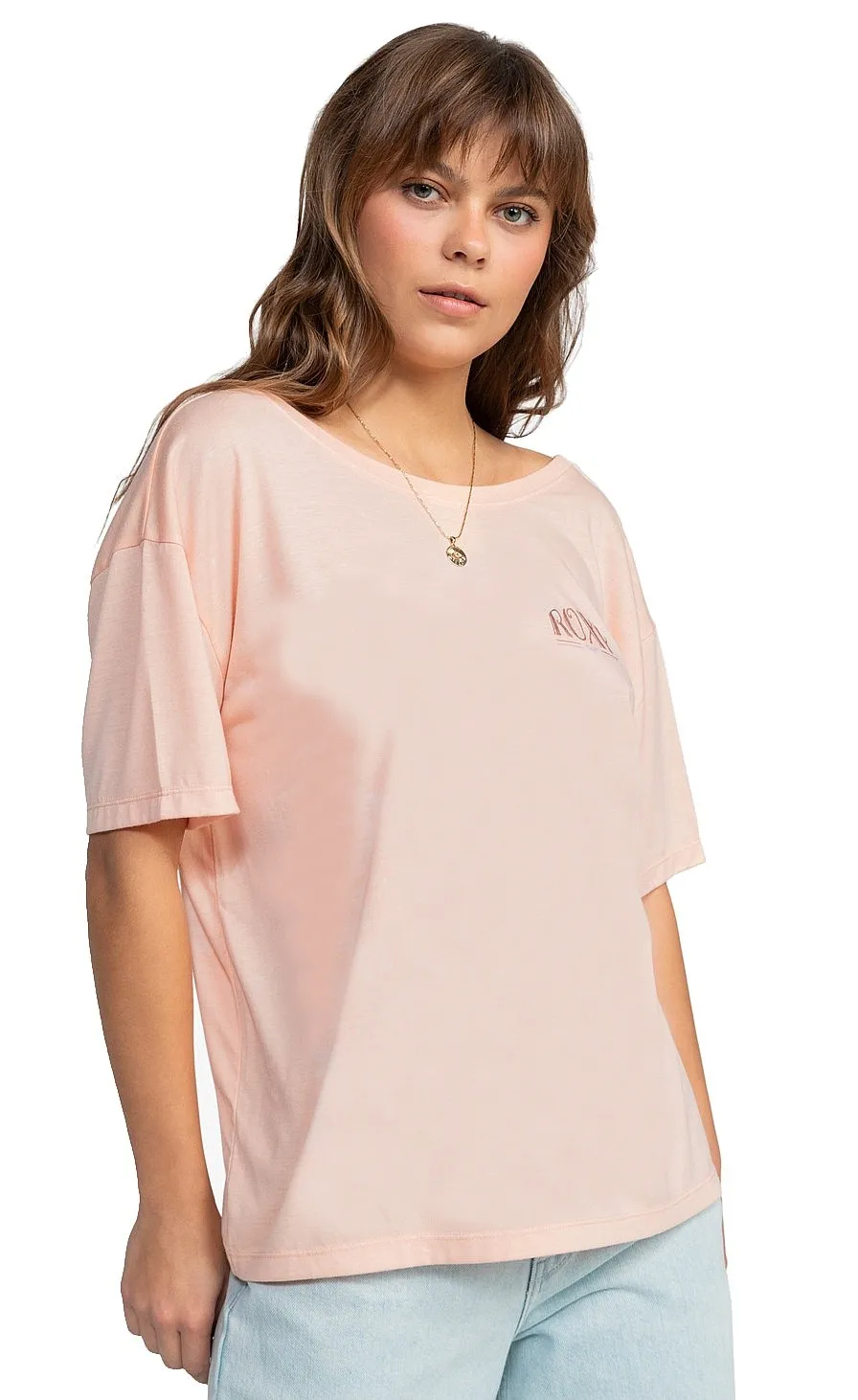 T-Shirt Roxy Beach Band - MEF0/Peach Parfait - women´s