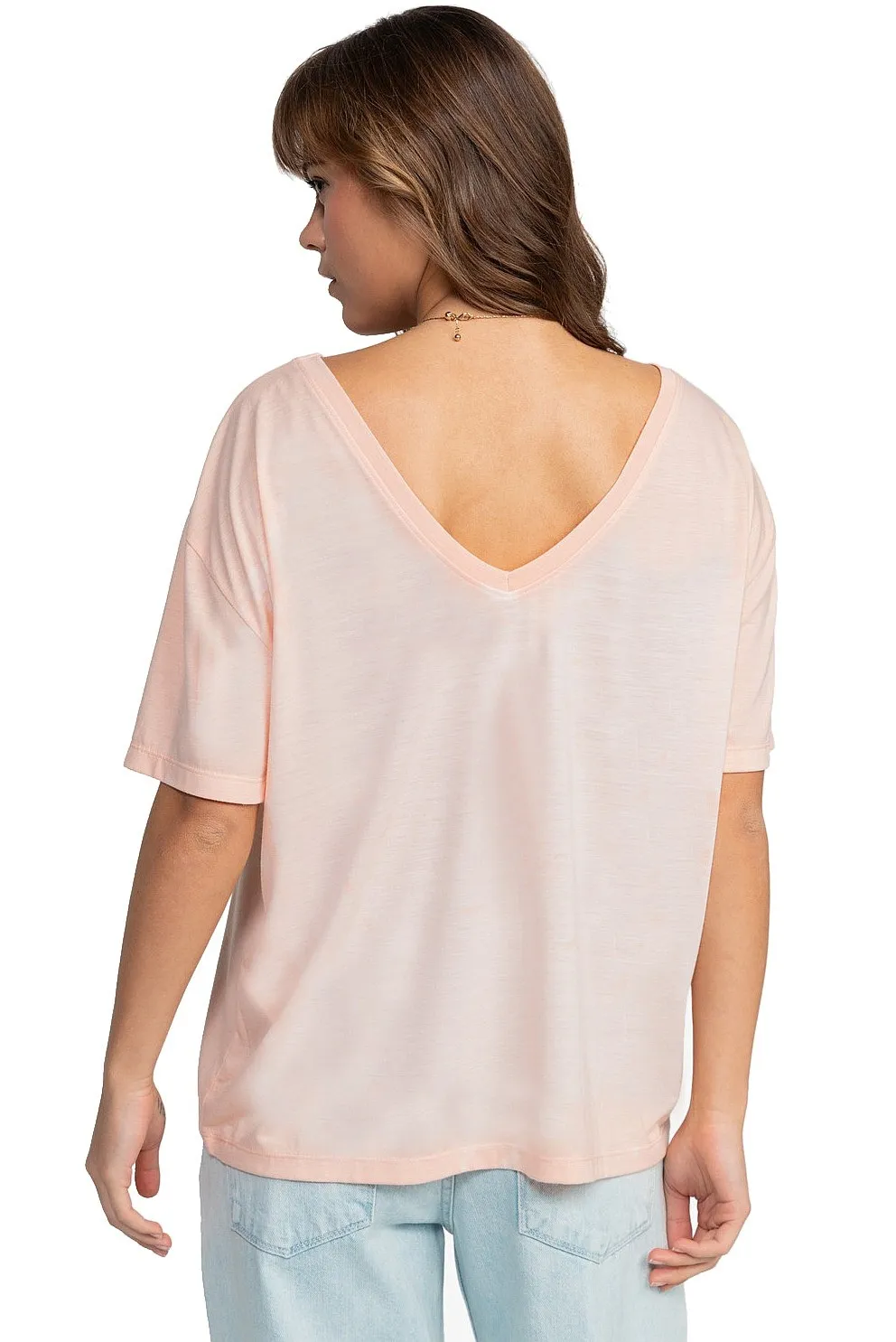 T-Shirt Roxy Beach Band - MEF0/Peach Parfait - women´s