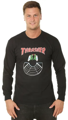 T-Shirt Thrasher Doubles LS - Black - men´s