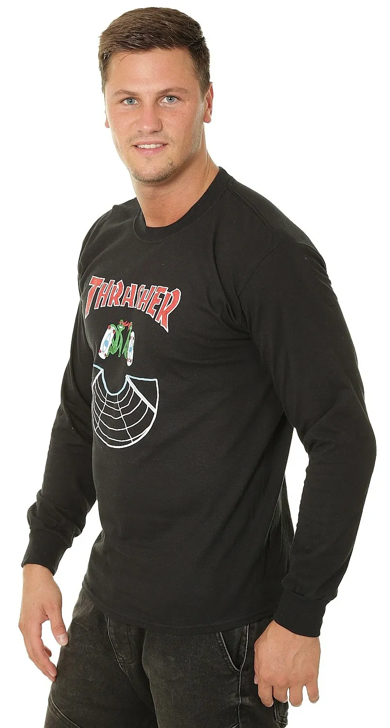 T-Shirt Thrasher Doubles LS - Black - men´s