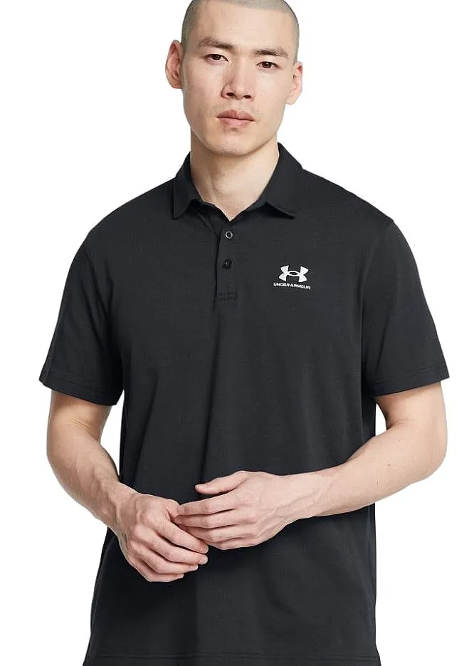 T-Shirt Under Armour Icon Polo - Black/White - men´s