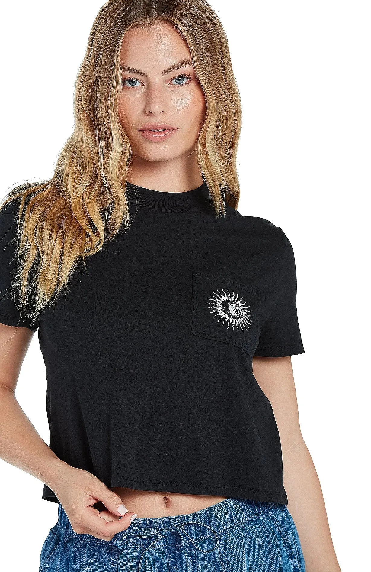 T-Shirt Volcom Pocket Dial - Black - women´s