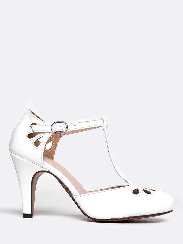 T Strap Mary Jane Heels - Strappy Mary Jane High Heels