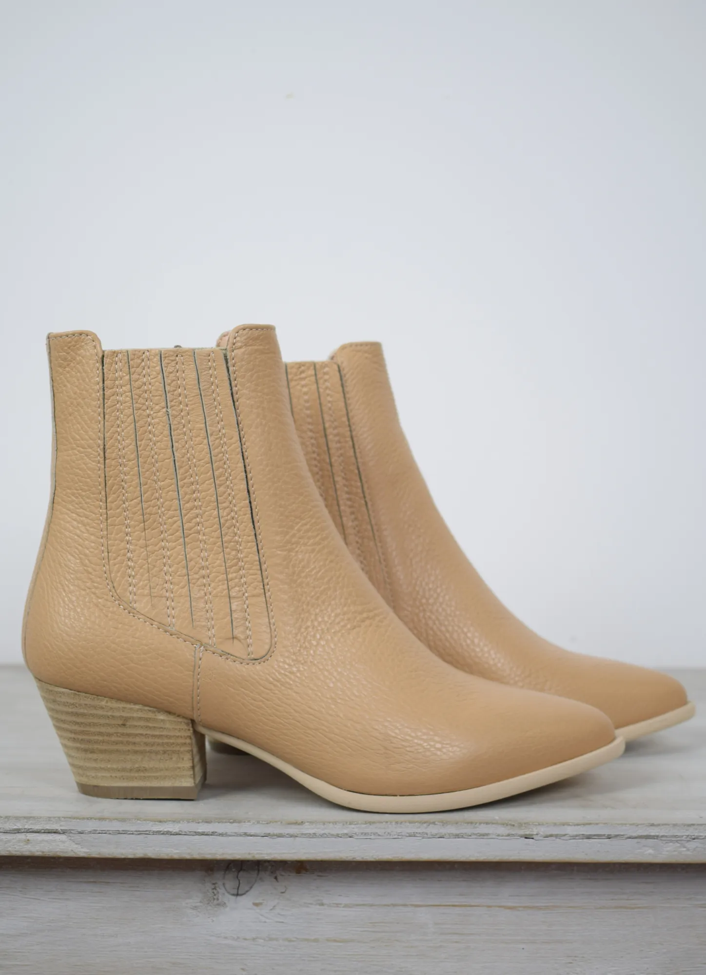 50mm Heel Tan Boots