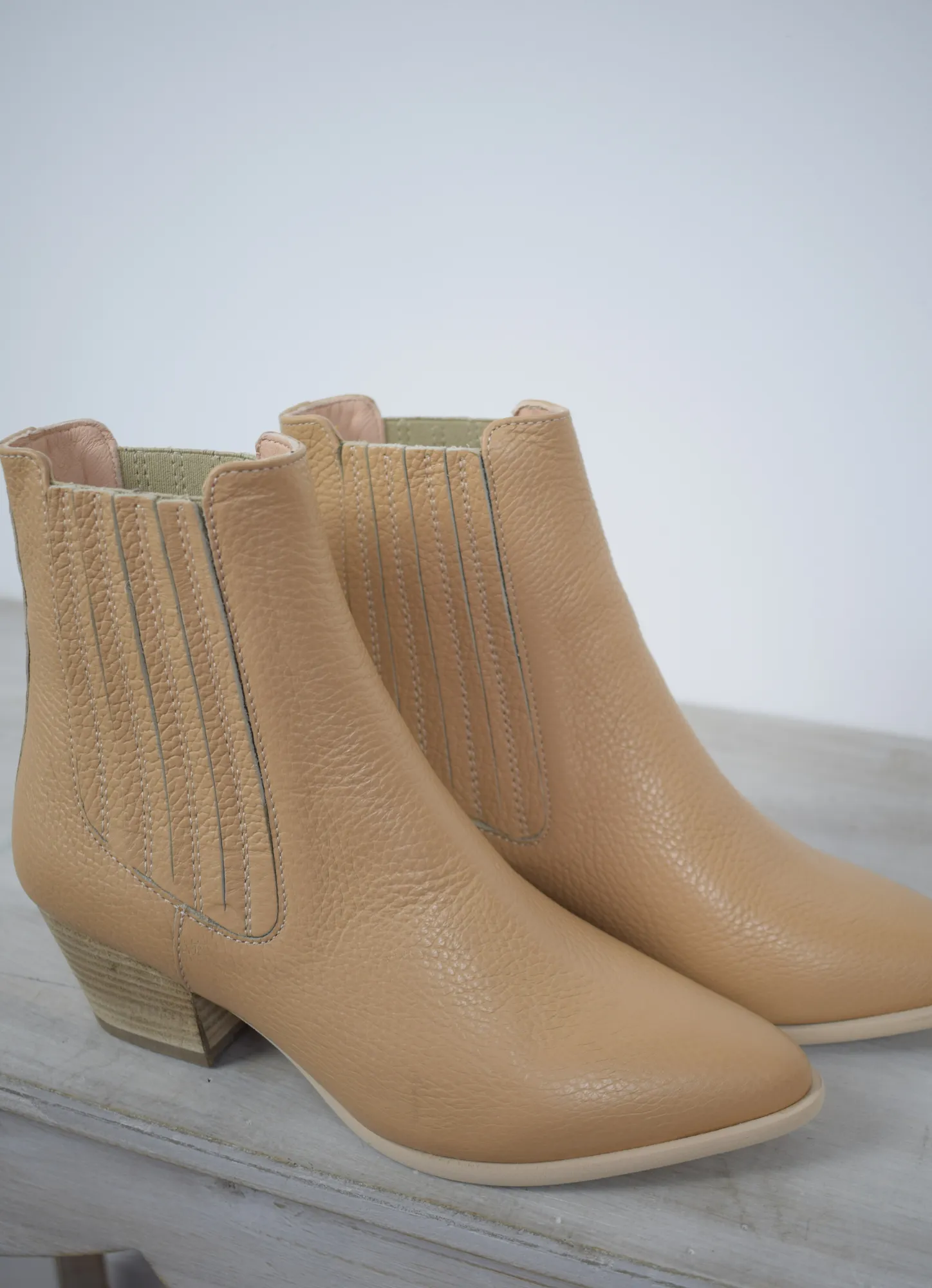 50mm Heel Tan Boots