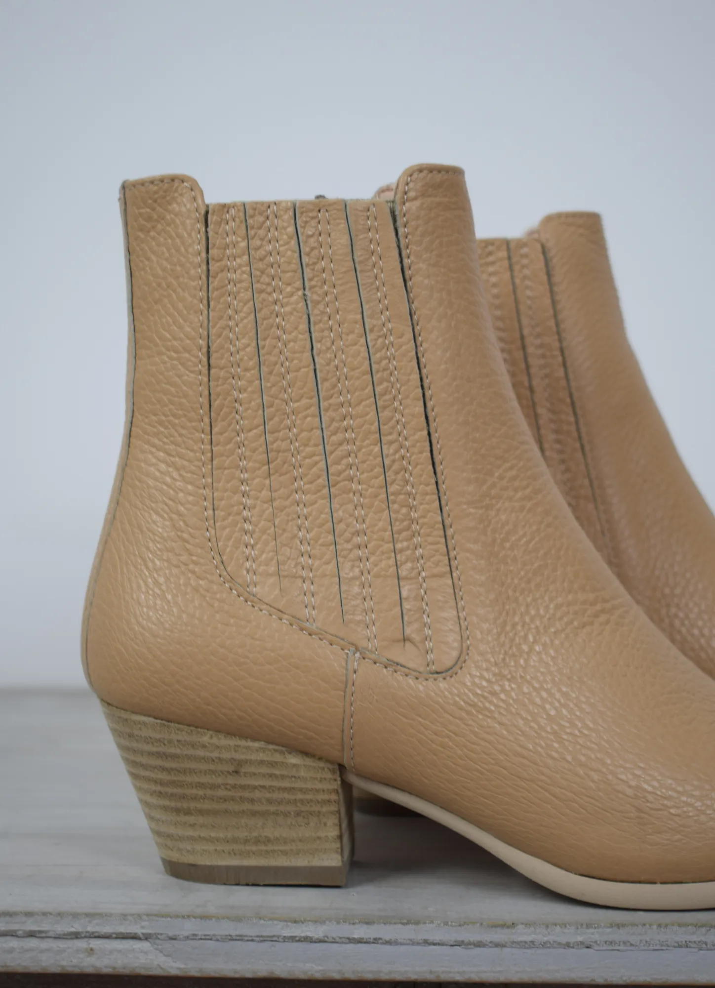 50mm Heel Tan Boots