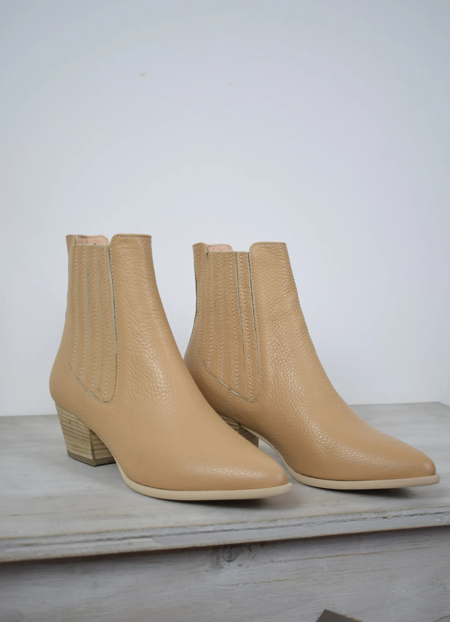 50mm Heel Tan Boots