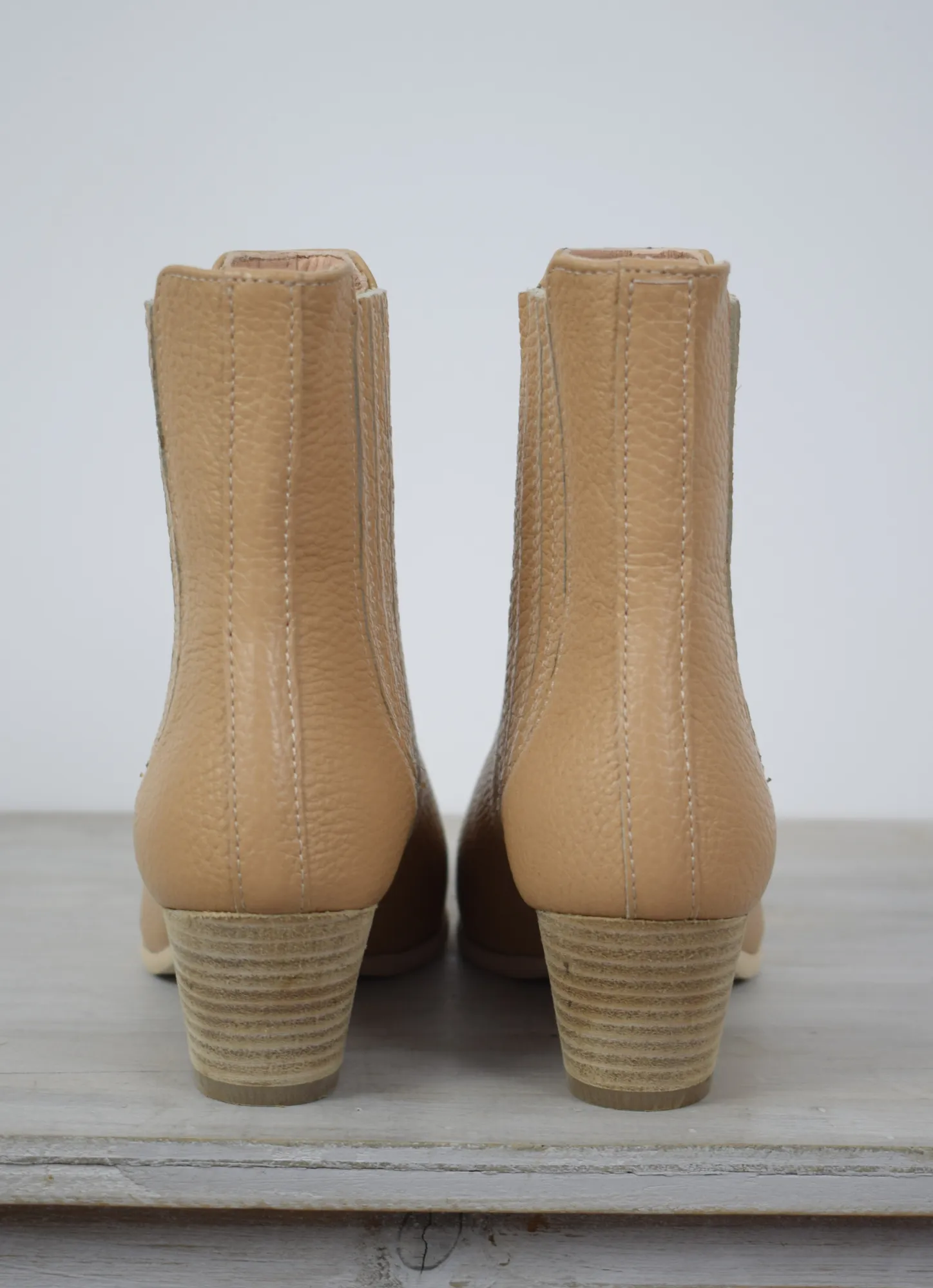 50mm Heel Tan Boots