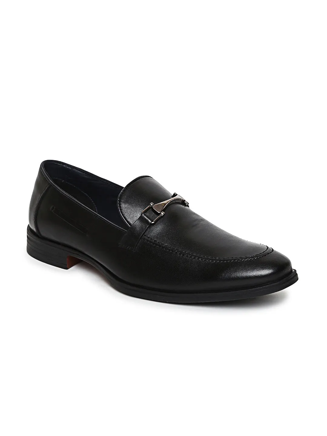 Teakwood Genuine Leather Black Shoes