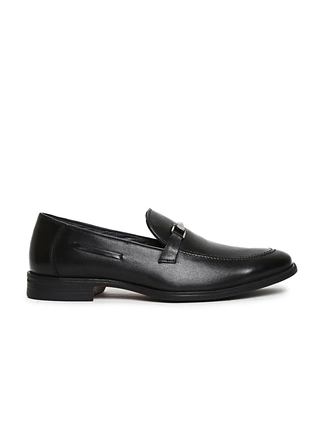 Teakwood Genuine Leather Black Shoes