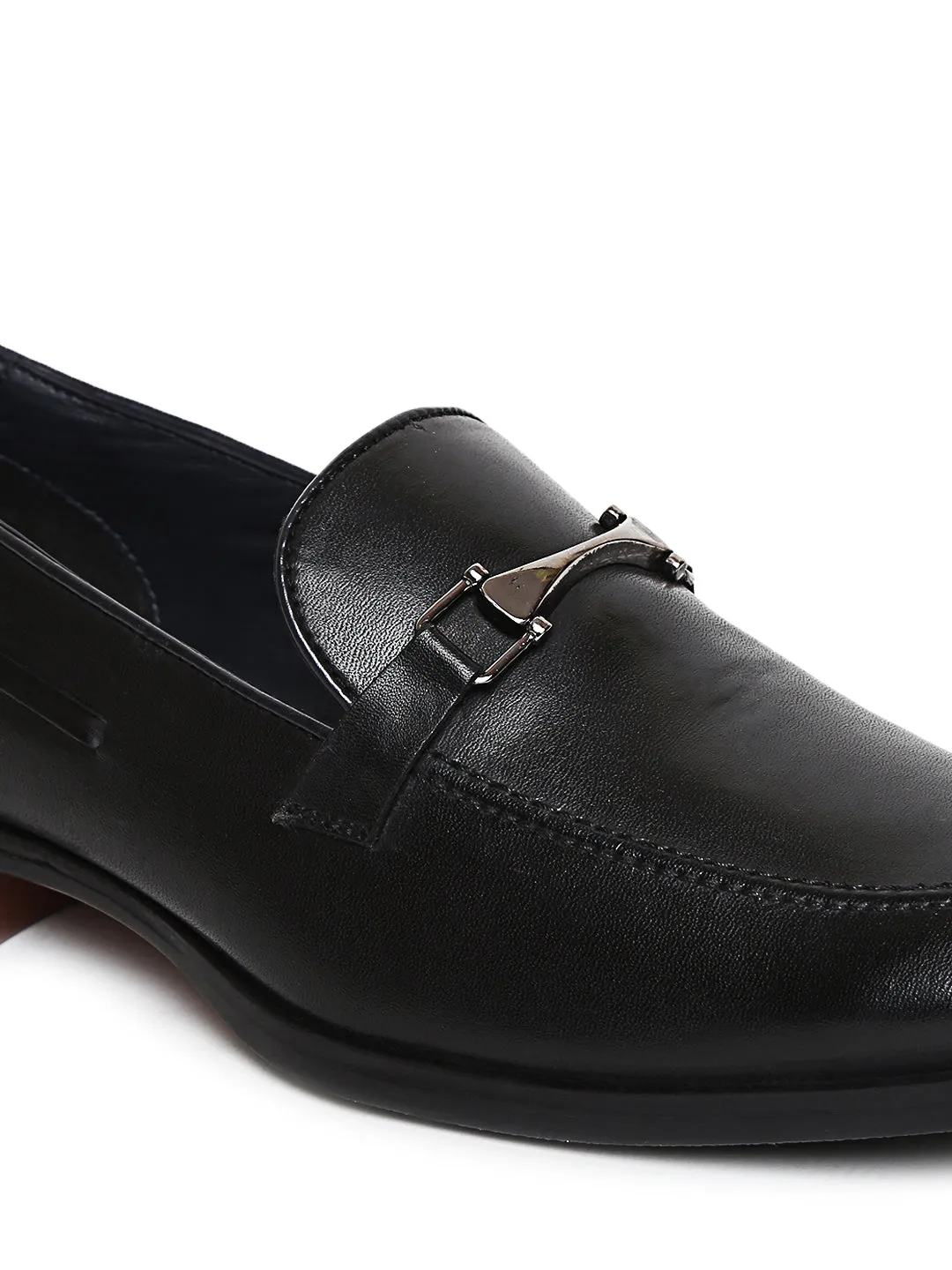 Teakwood Genuine Leather Black Shoes