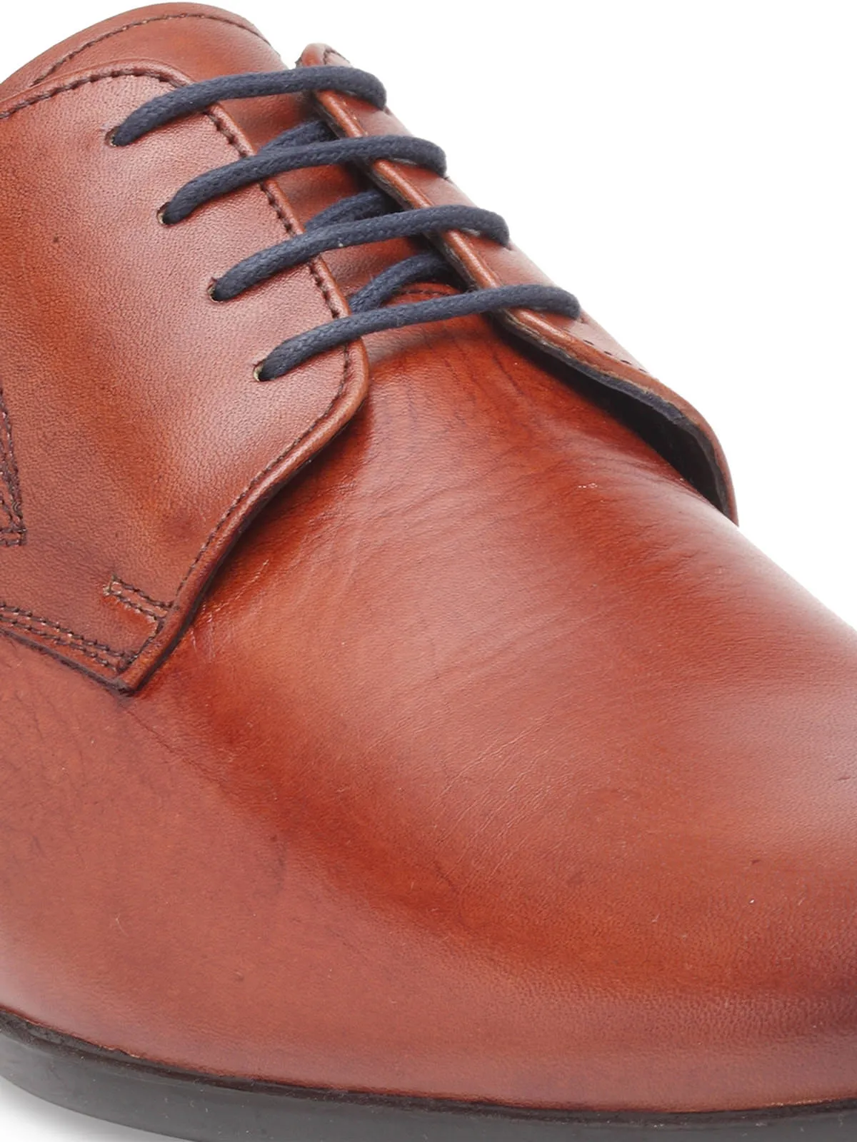 Teakwood Genuine Leather Brown Derby Shoes - Clearance sale