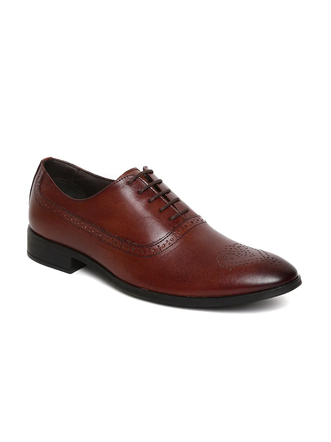 Teakwood Genuine Leather Brown Shoes