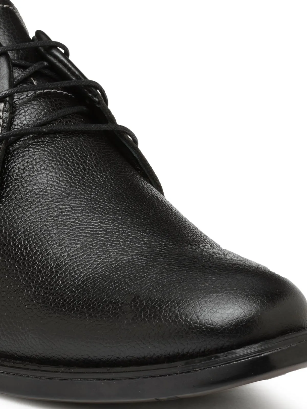 Teakwood Leather Black Formal Shoes