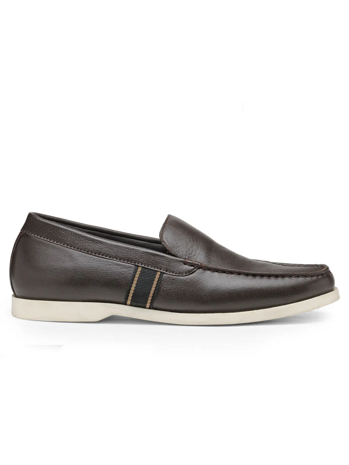 Teakwood Leather Men's Brown Slip-ons Shoes