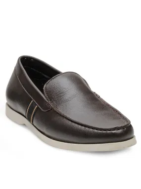 Teakwood Leather Men's Brown Slip-ons Shoes