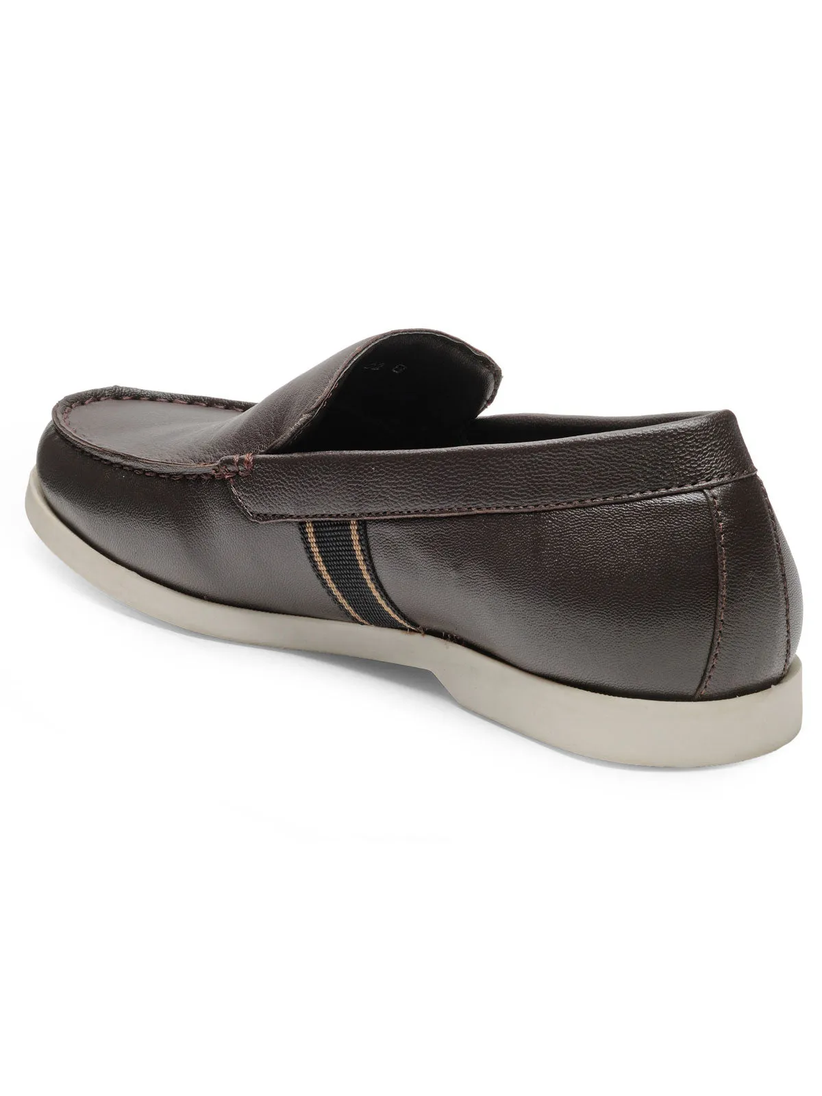 Teakwood Leather Men's Brown Slip-ons Shoes