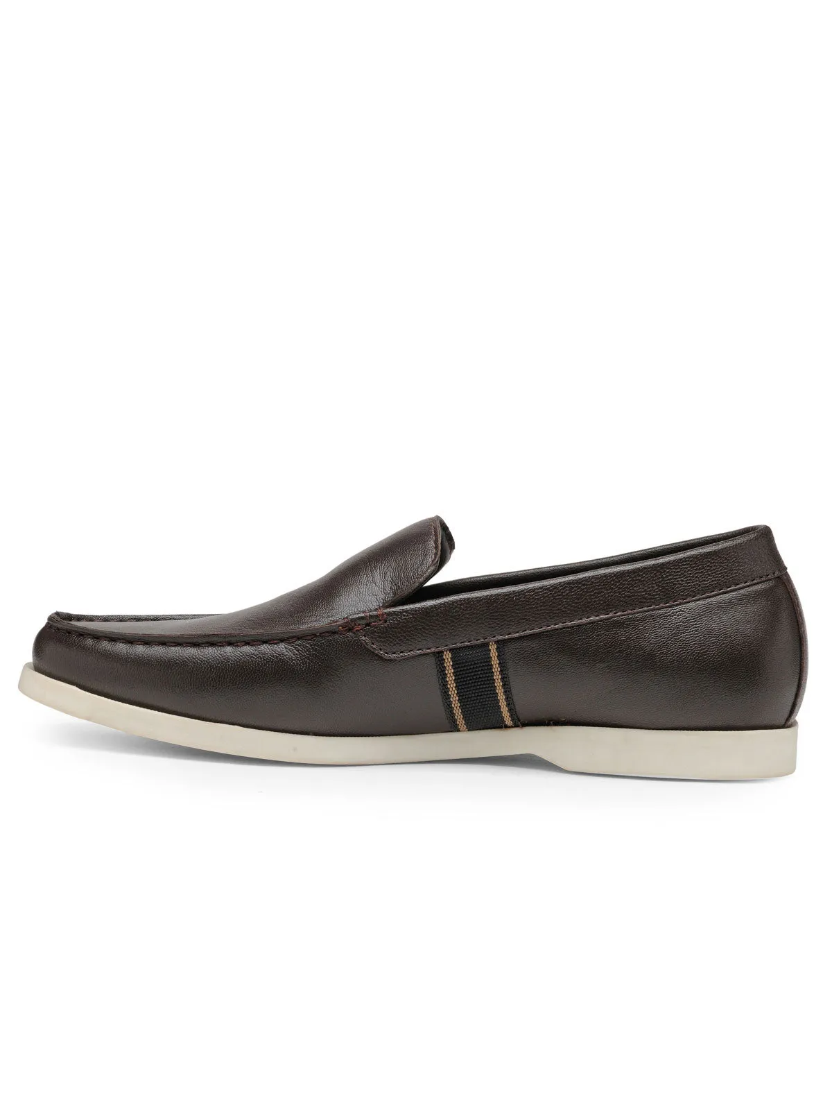 Teakwood Leather Men's Brown Slip-ons Shoes