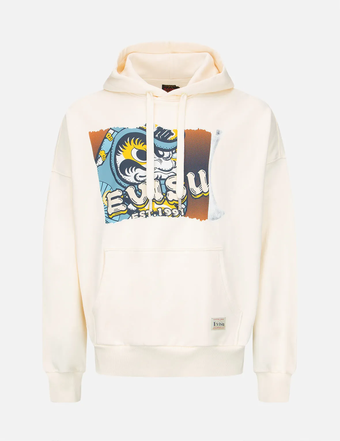 Tear-off Daruma Poster Print Hooded Sweatshirt