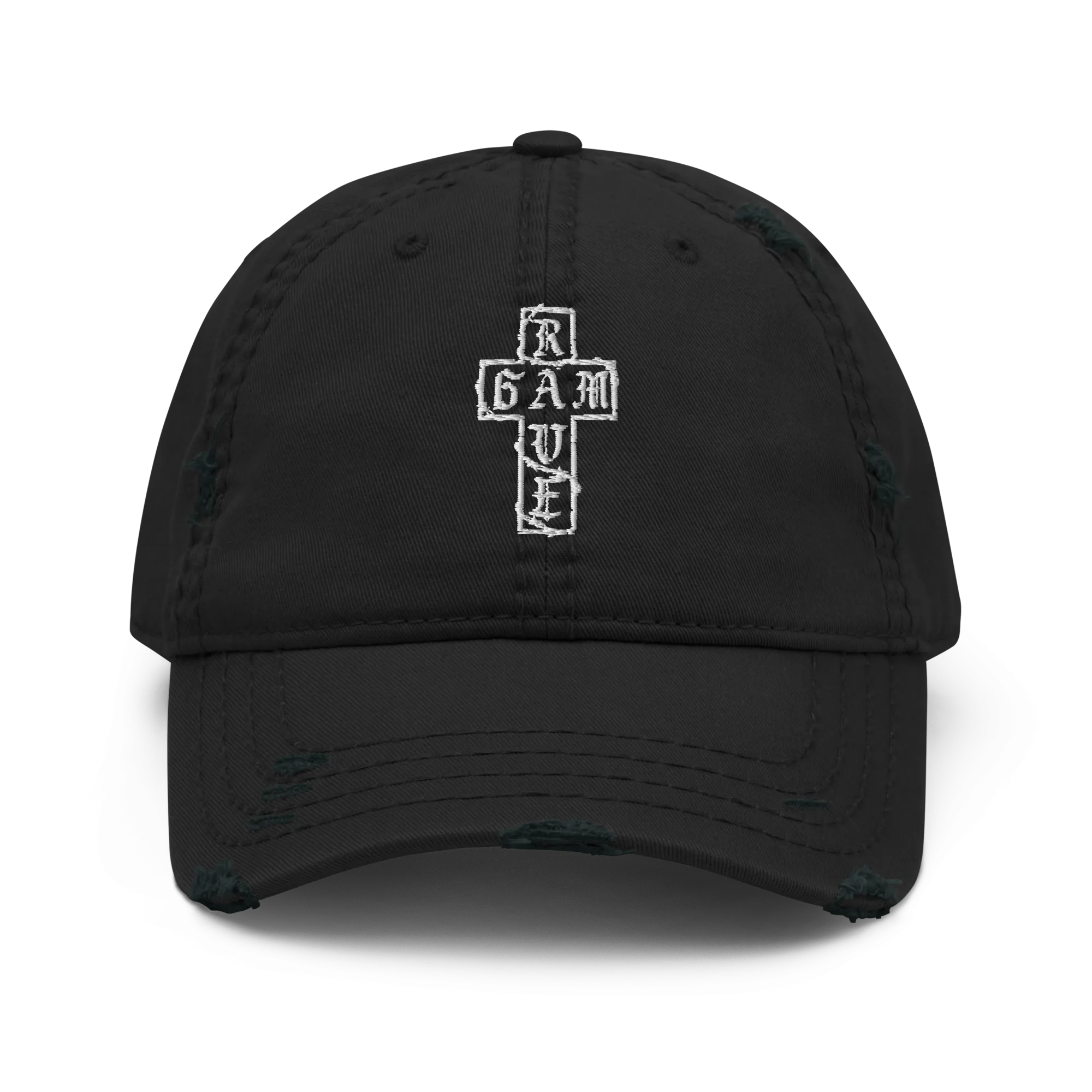 Techno Religion Distressed Dad Hat