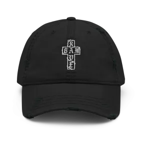 Techno Religion Distressed Dad Hat