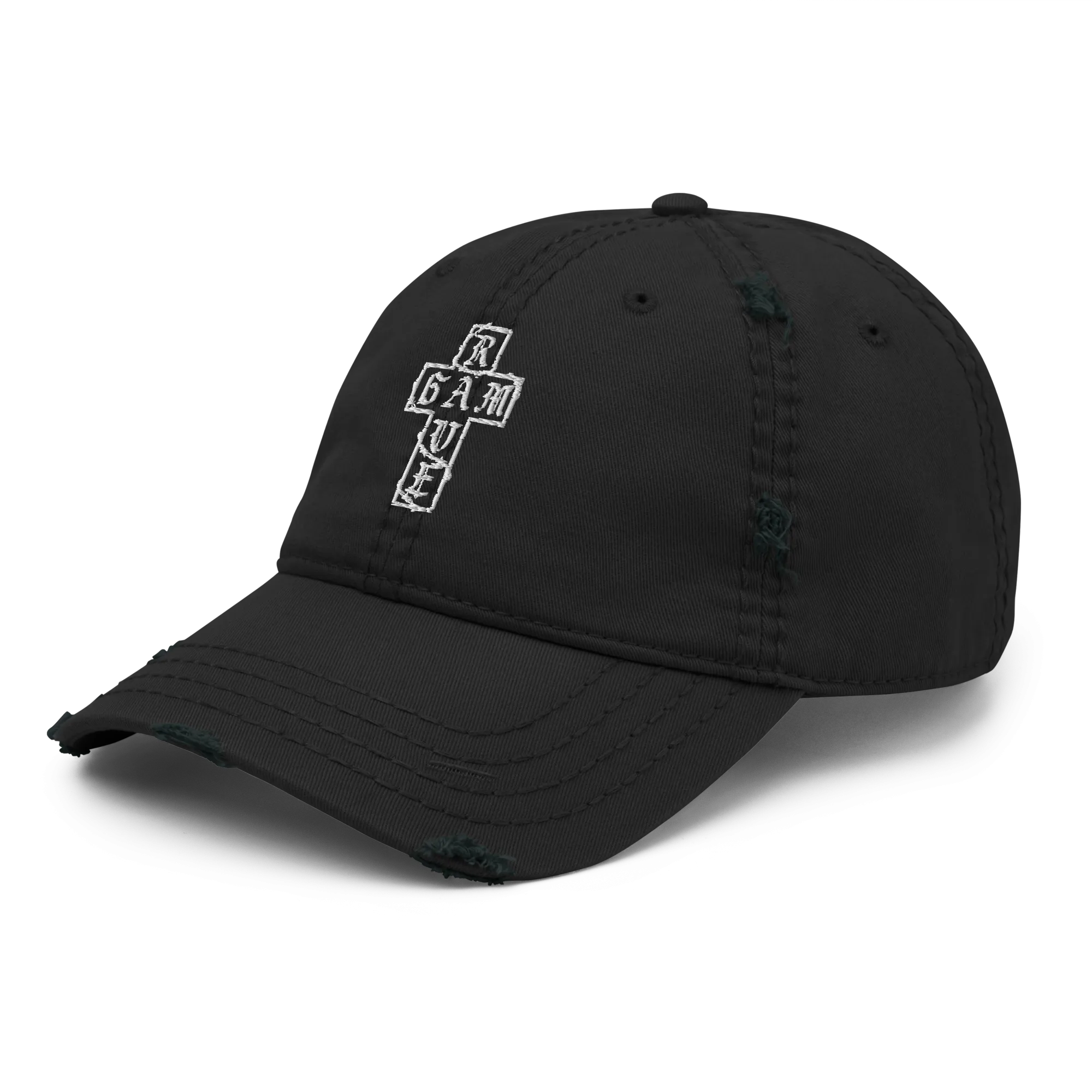 Techno Religion Distressed Dad Hat