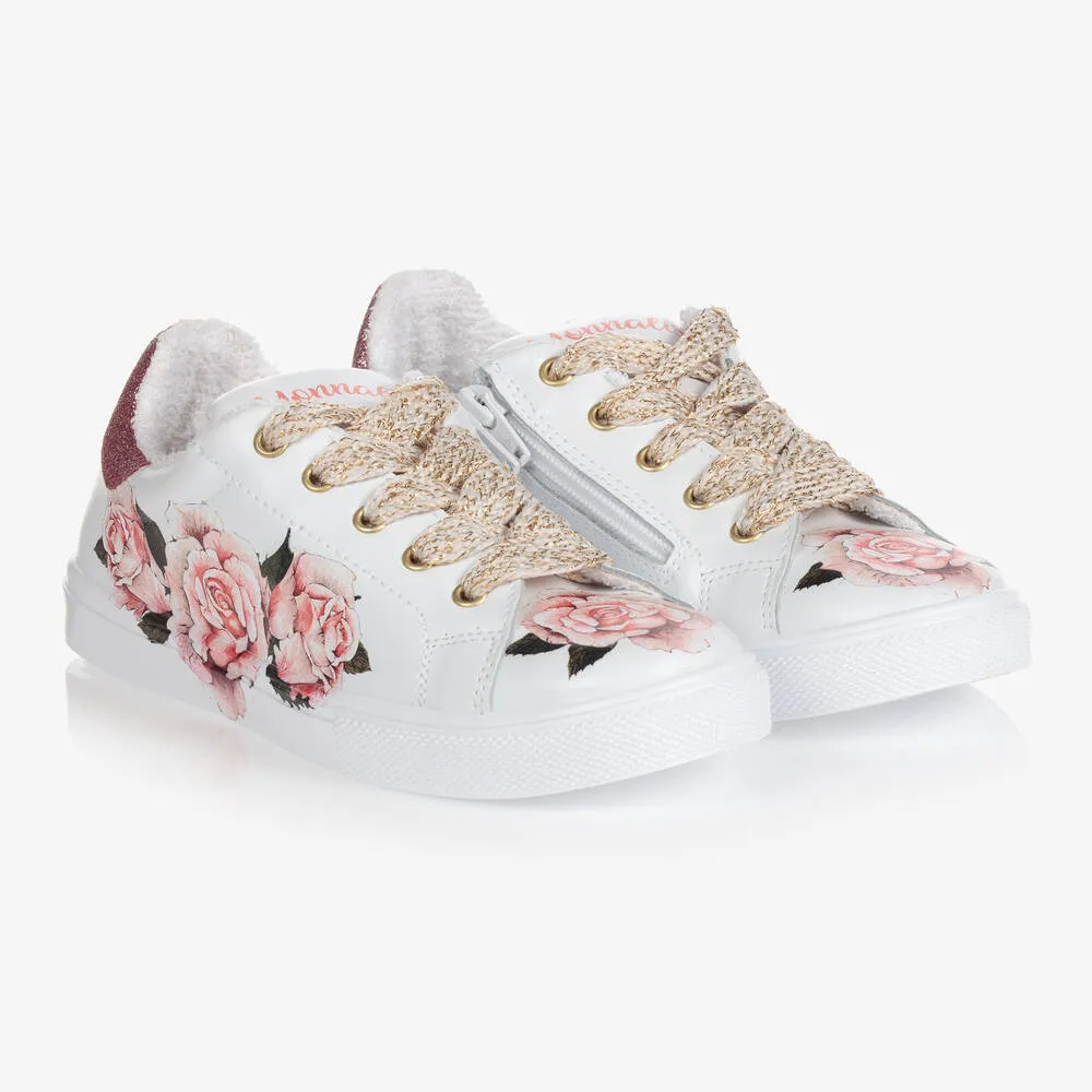 Teen Girls Pink Rose Trainers