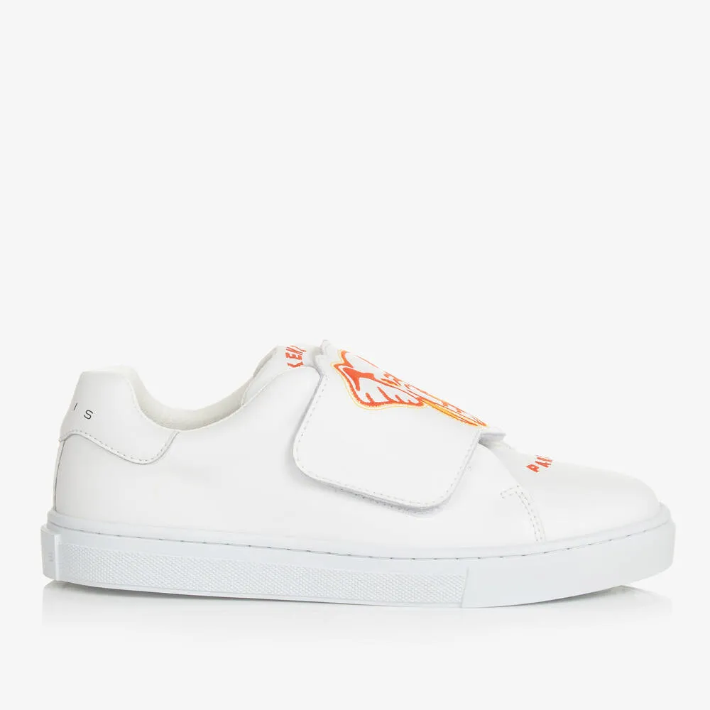 Teen Ivory Leather Elephant Trainers