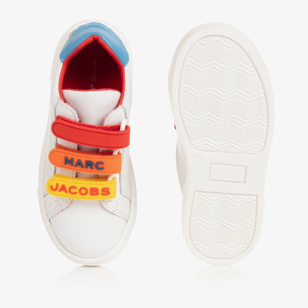 Teen White Leather Multicolour Trainers