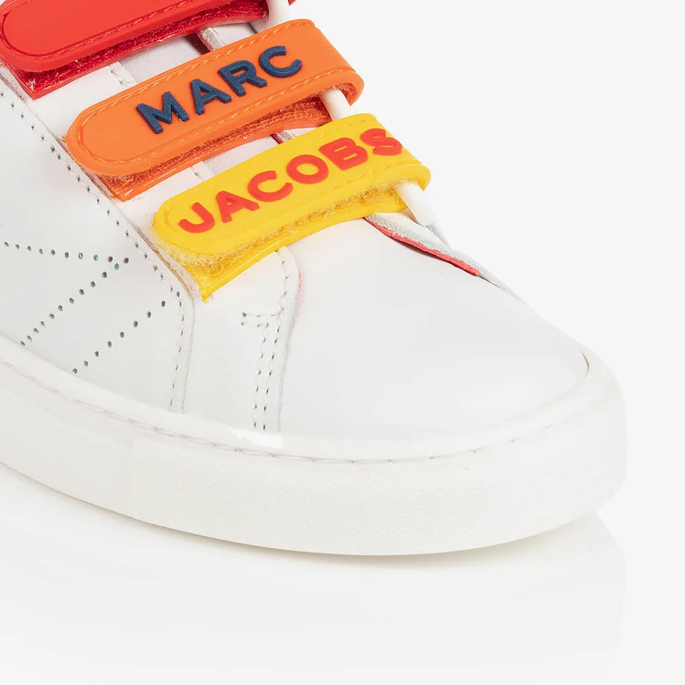 Teen White Leather Multicolour Trainers