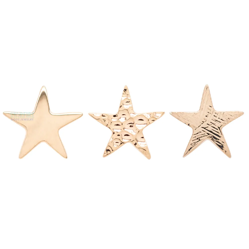 Gold FLORENTINE FINISH Flat Star Pin by Threadless