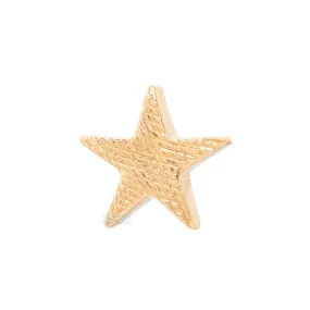 Gold FLORENTINE FINISH Flat Star Pin by Threadless