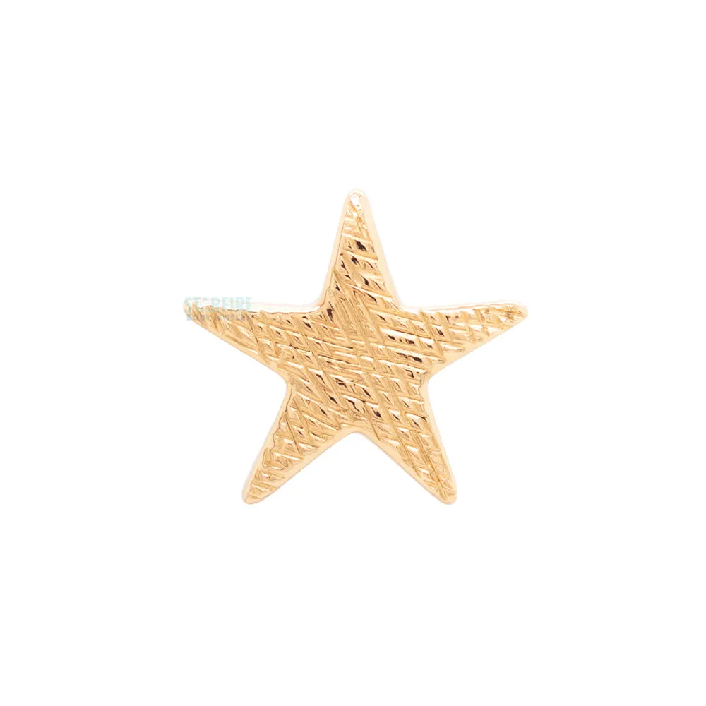 Gold FLORENTINE FINISH Flat Star Pin by Threadless