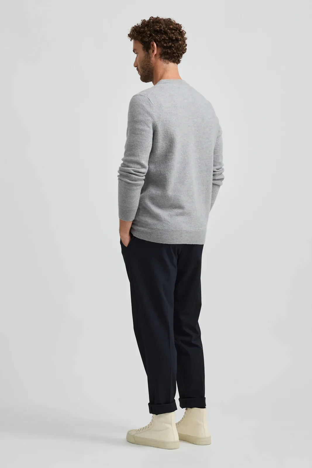 Toorallie Boiled Knit Crew Mid Grey