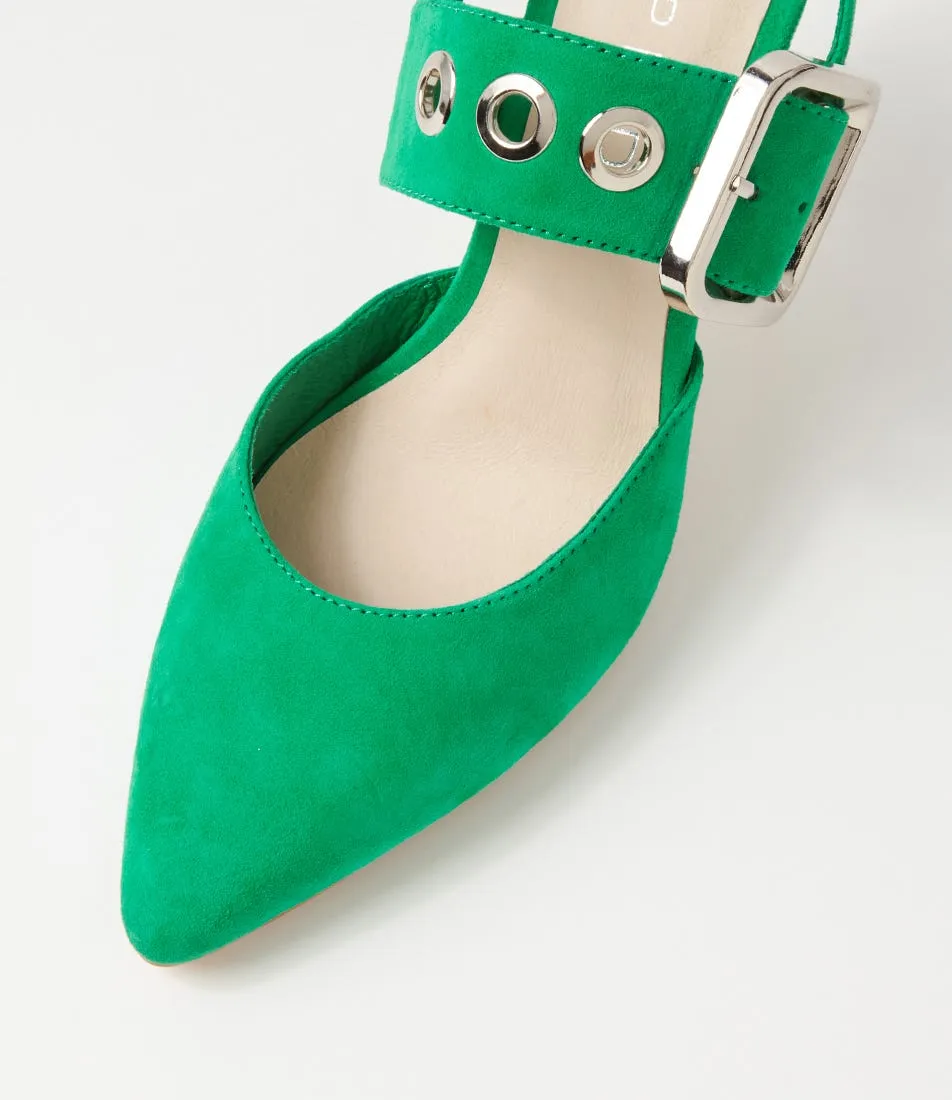 TOP END Brylie New Emerald Suede Mary Jane Heels