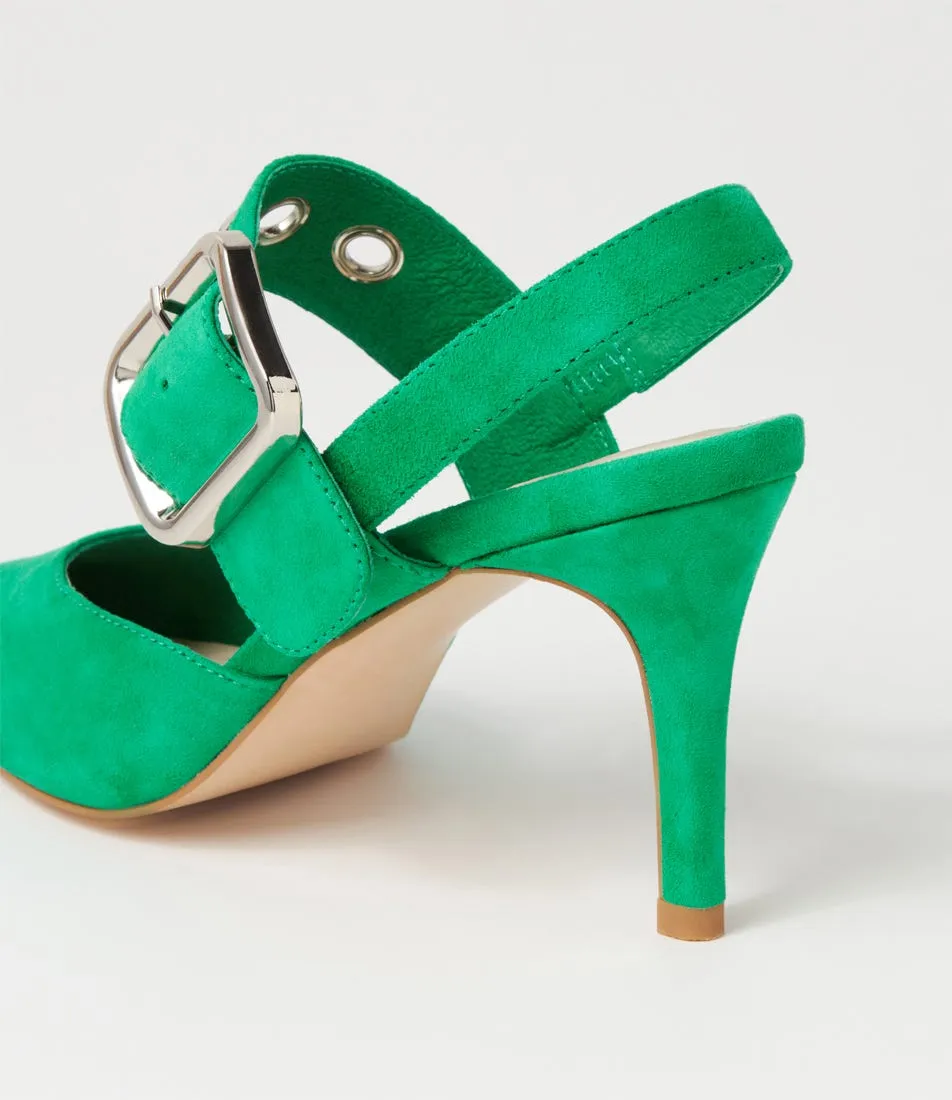 TOP END Brylie New Emerald Suede Mary Jane Heels