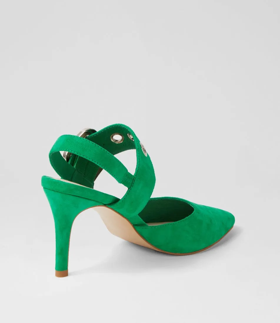 TOP END Brylie New Emerald Suede Mary Jane Heels