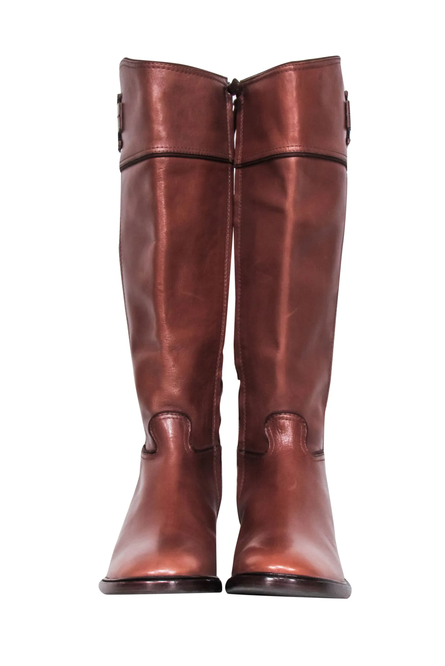 Tory Burch - Chestnut Brown Leather Riding Boots Sz 8