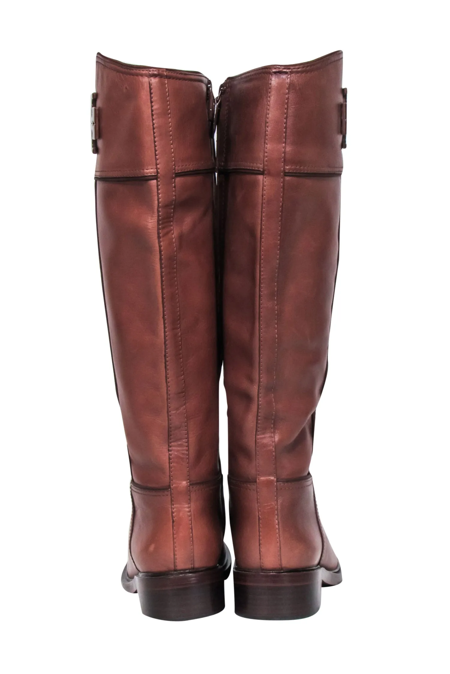 Tory Burch - Chestnut Brown Leather Riding Boots Sz 8