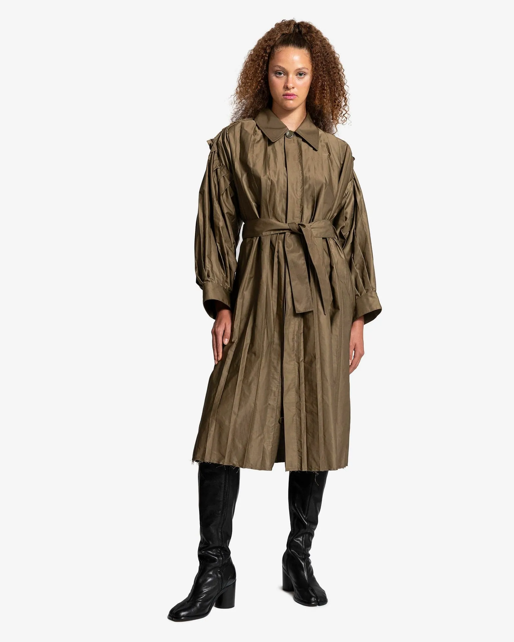 Trench Coat in Almond by MM6 Maison Margiela