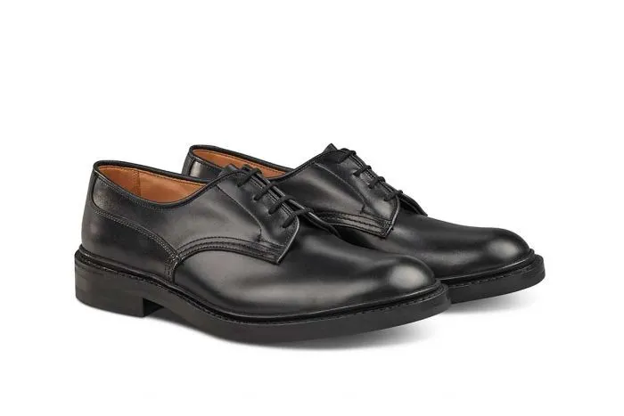 Tricker's Woodstock Plain Derby Shoe in Black