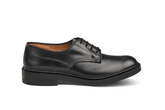 Tricker's Woodstock Plain Derby Shoe in Black