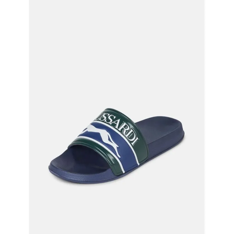 Trussardi 77A00401 SLIDE TRU Ciabatta Uomo a Fascia Blu