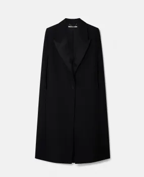 Cape Coat with Tuxedo Tailoring