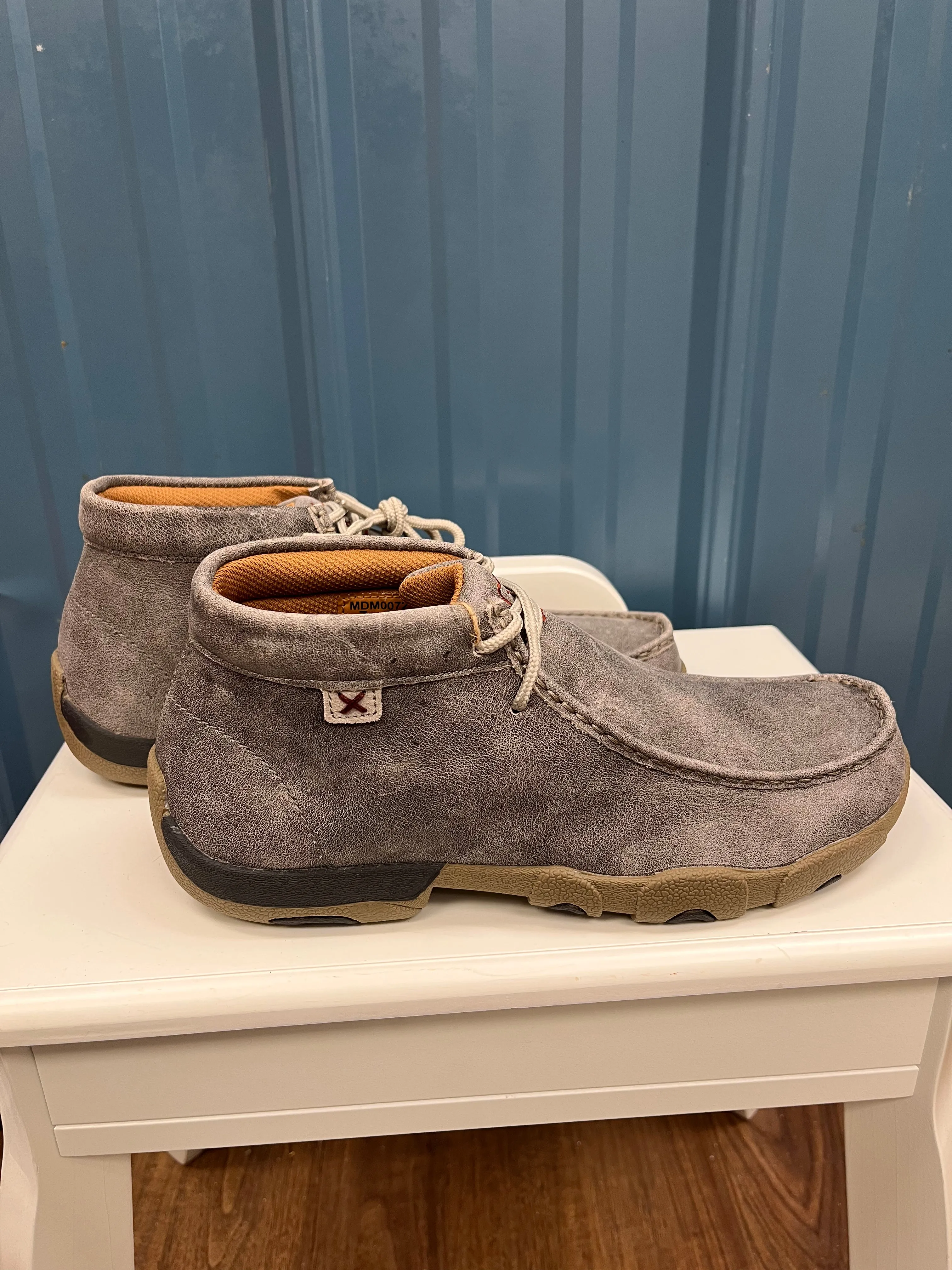 Men's Grey Chukka Driving Moccasins